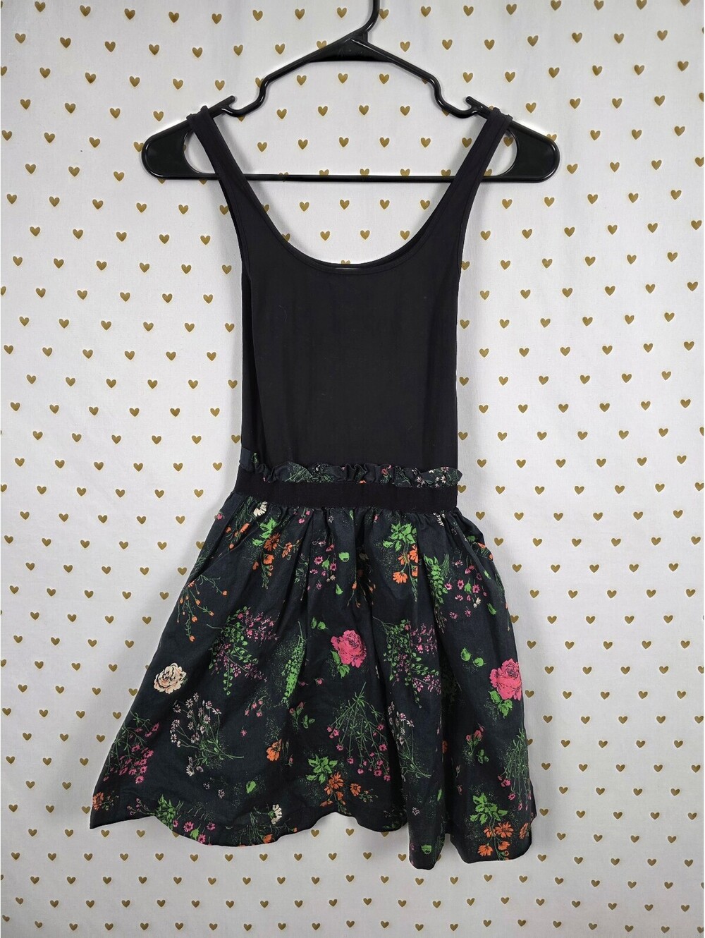 Victorias Secret PINK Vintage Skater Tank Top Dress Floral XS pockets